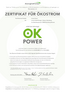 OK-Power-Zertifikat